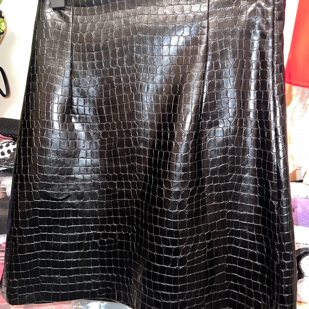 Zara brand new black leather skirt tags attached